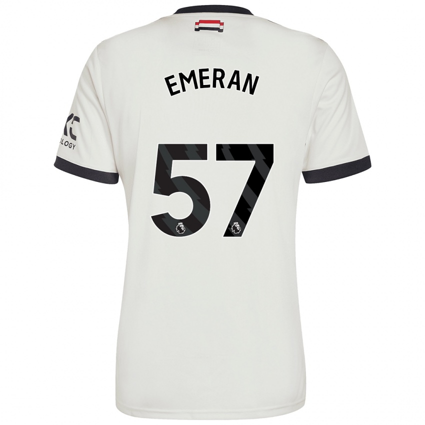 Niño Camiseta Noam Emeran #57 Blanquecino Equipación Tercera 2024/25 La Camisa Perú