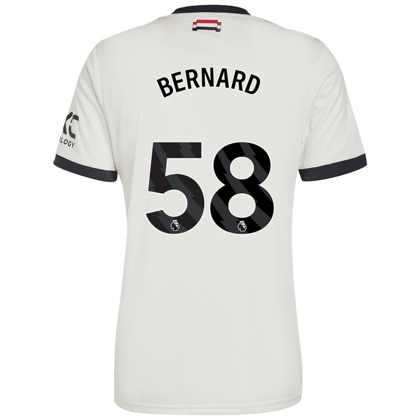 Niño Camiseta Bernard #58 Blanquecino Equipación Tercera 2024/25 La Camisa Perú