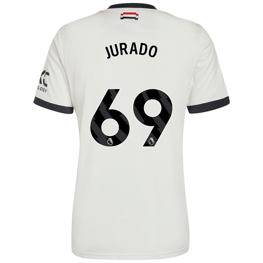 Niño Camiseta Marc Jurado #69 Blanquecino Equipación Tercera 2024/25 La Camisa Perú