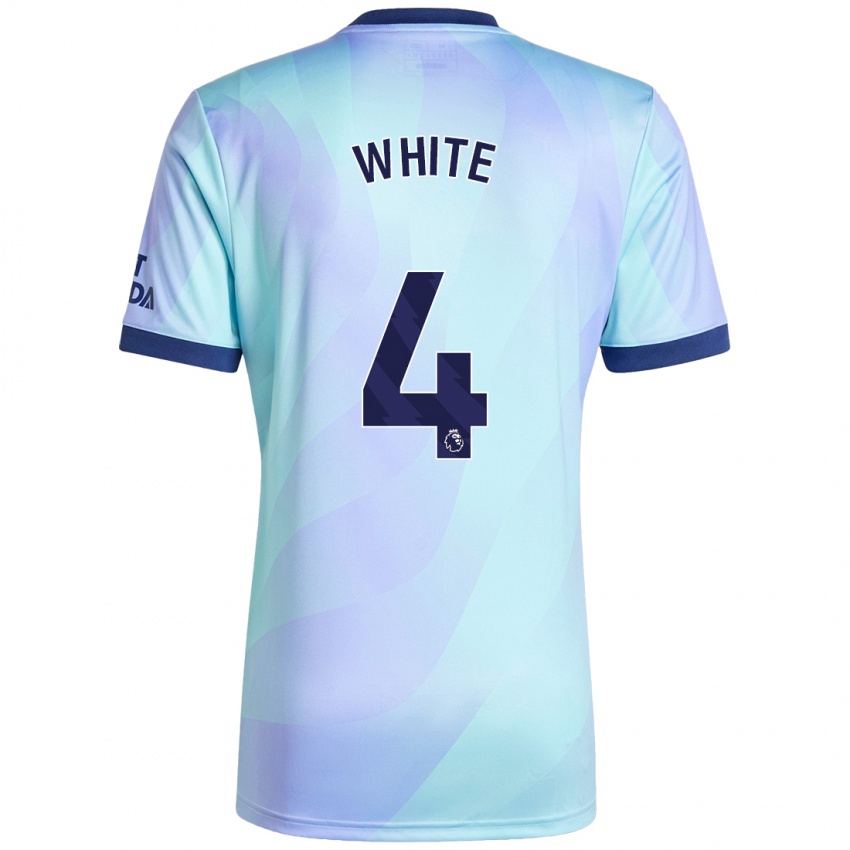 Niño Camiseta Ben White #4 Agua Equipación Tercera 2024/25 La Camisa Perú