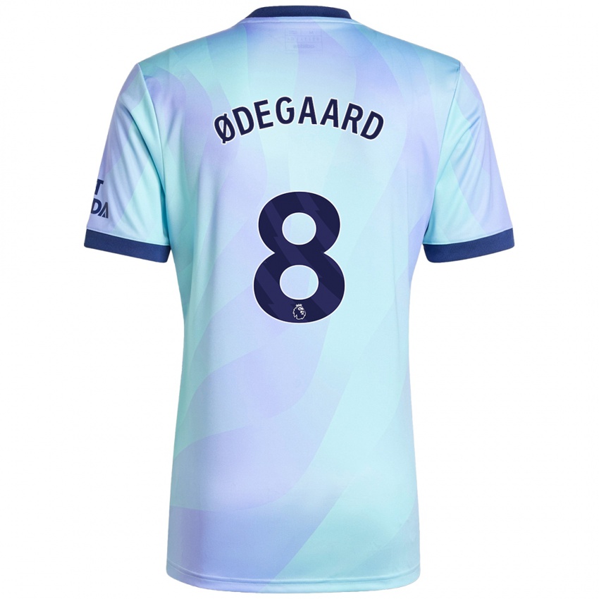 Niño Camiseta Martin Odegaard #8 Agua Equipación Tercera 2024/25 La Camisa Perú