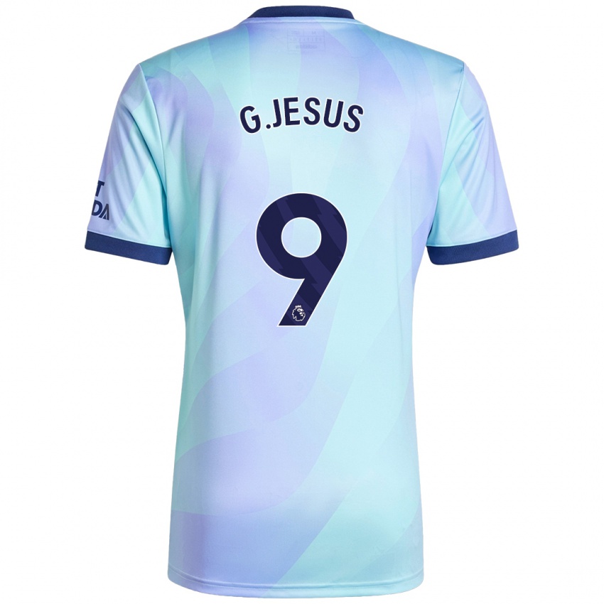 Niño Camiseta Gabriel Jesus #9 Agua Equipación Tercera 2024/25 La Camisa Perú