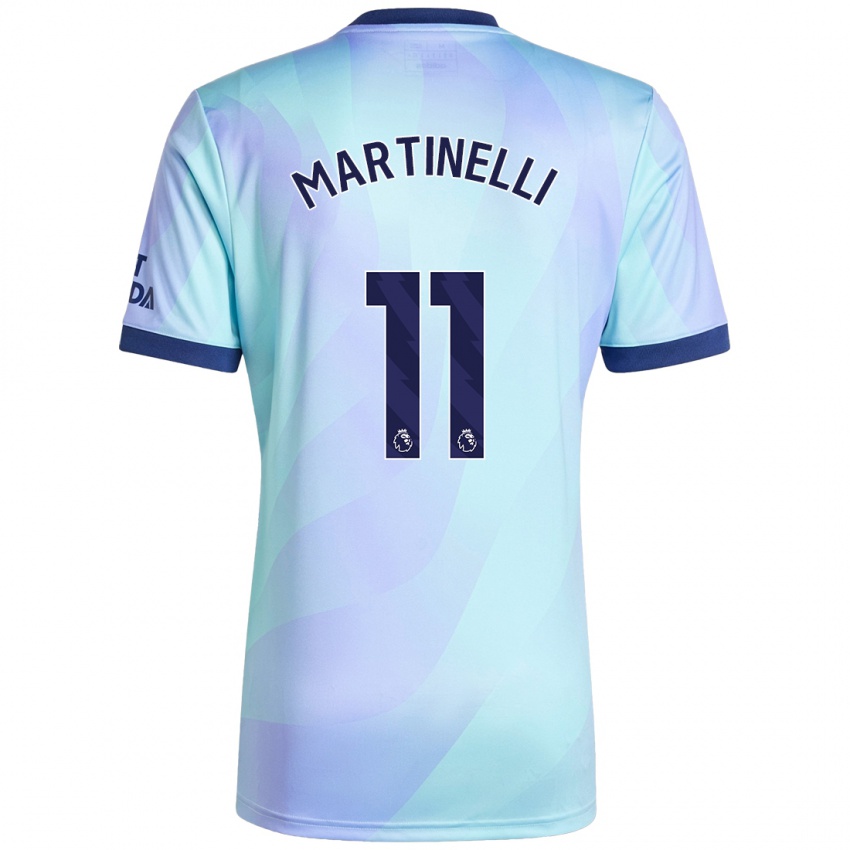 Niño Camiseta Gabriel Martinelli #11 Agua Equipación Tercera 2024/25 La Camisa Perú