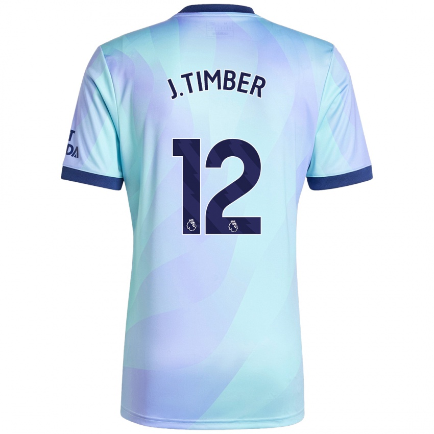 Niño Camiseta Jurrien Timber #12 Agua Equipación Tercera 2024/25 La Camisa Perú