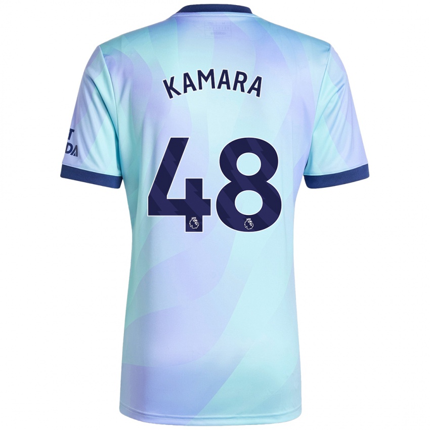 Niño Camiseta Osman Kamara #48 Agua Equipación Tercera 2024/25 La Camisa Perú