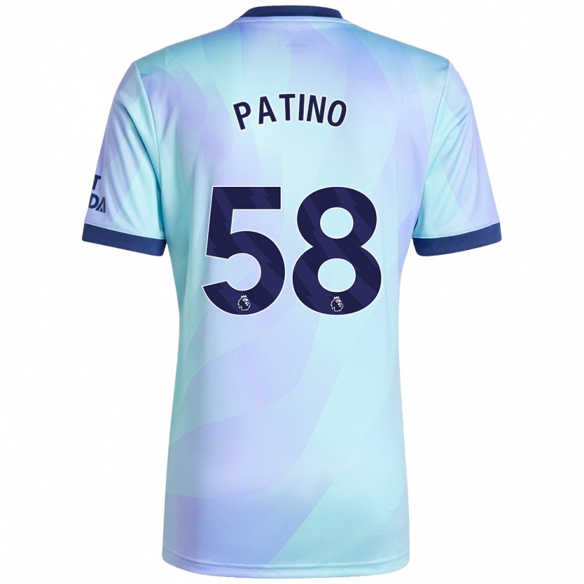 Niño Camiseta Charlie Patino #58 Agua Equipación Tercera 2024/25 La Camisa Perú