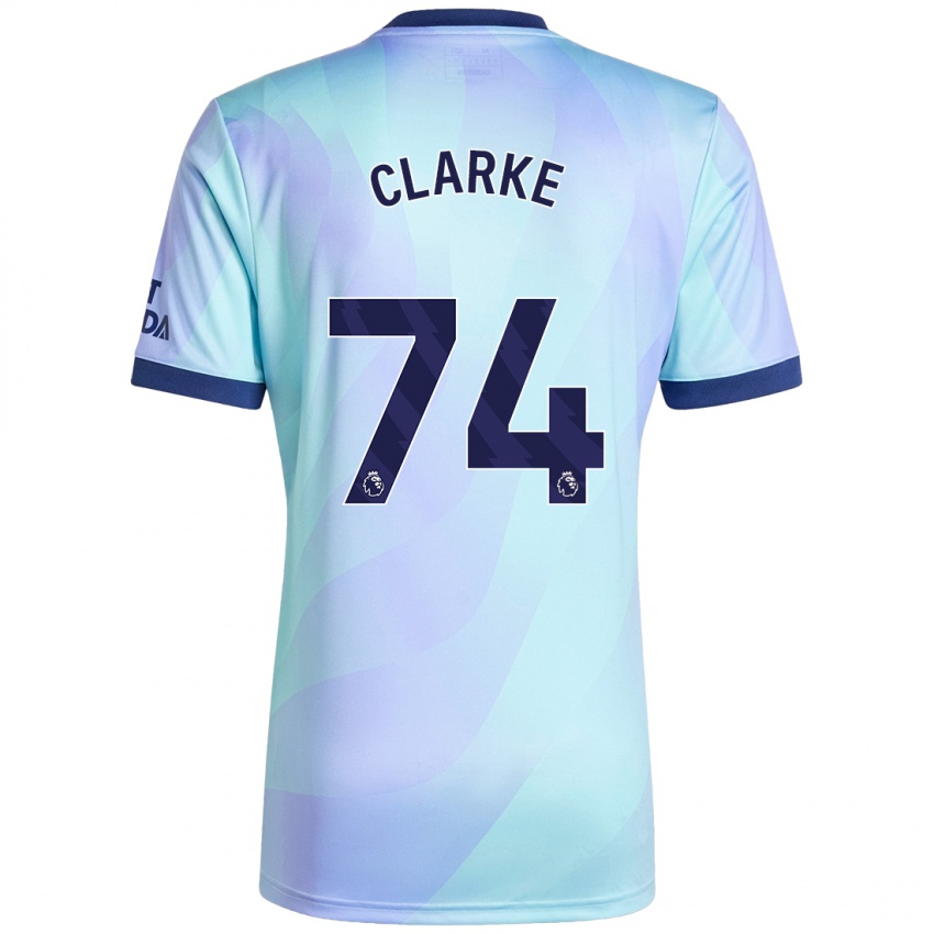 Niño Camiseta Brayden Clarke #74 Agua Equipación Tercera 2024/25 La Camisa Perú