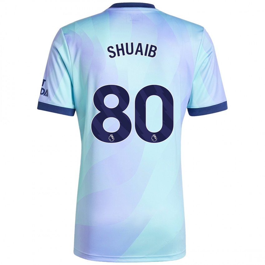 Niño Camiseta Zac Shuaib #80 Agua Equipación Tercera 2024/25 La Camisa Perú