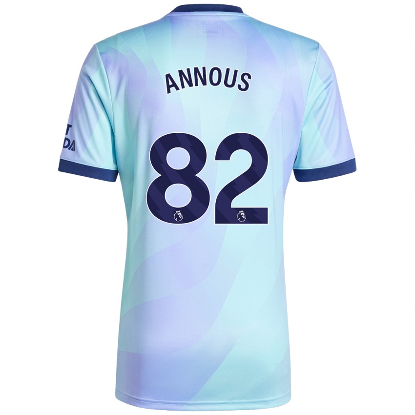 Niño Camiseta Andre Annous #82 Agua Equipación Tercera 2024/25 La Camisa Perú