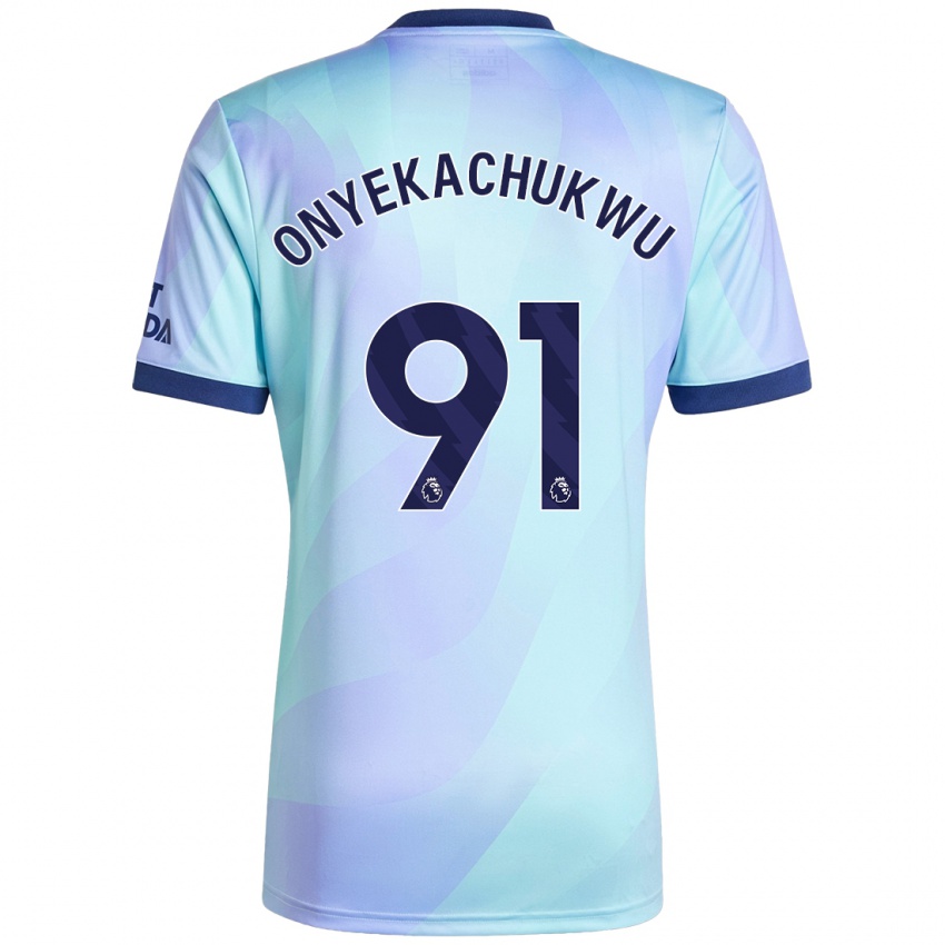 Niño Camiseta Samuel Onyekachukwu #91 Agua Equipación Tercera 2024/25 La Camisa Perú