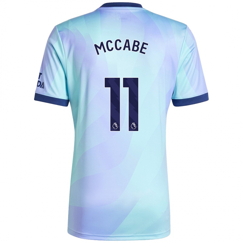 Niño Camiseta Katie Mccabe #11 Agua Equipación Tercera 2024/25 La Camisa Perú