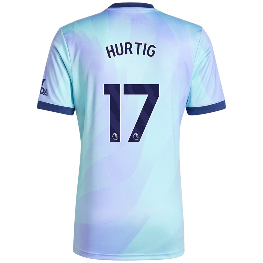 Niño Camiseta Lina Hurtig #17 Agua Equipación Tercera 2024/25 La Camisa Perú