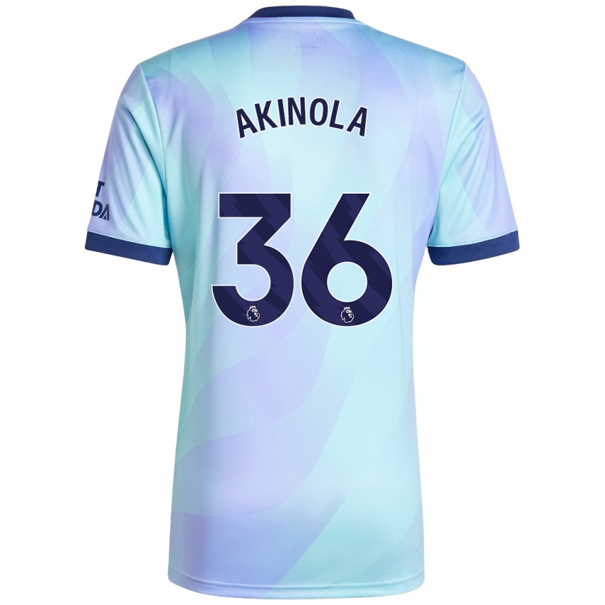 Niño Camiseta Tim Akinola #36 Agua Equipación Tercera 2024/25 La Camisa Perú