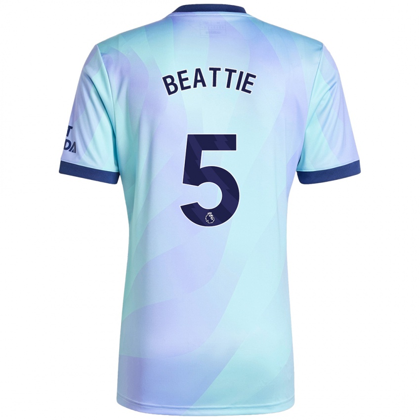 Niño Camiseta Jen Beattie #5 Agua Equipación Tercera 2024/25 La Camisa Perú