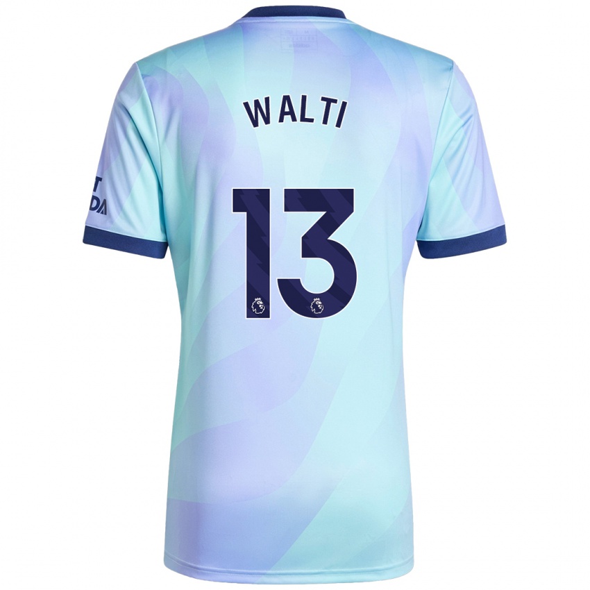 Niño Camiseta Lia Walti #13 Agua Equipación Tercera 2024/25 La Camisa Perú