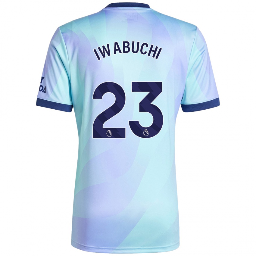 Niño Camiseta Mana Iwabuchi #23 Agua Equipación Tercera 2024/25 La Camisa Perú