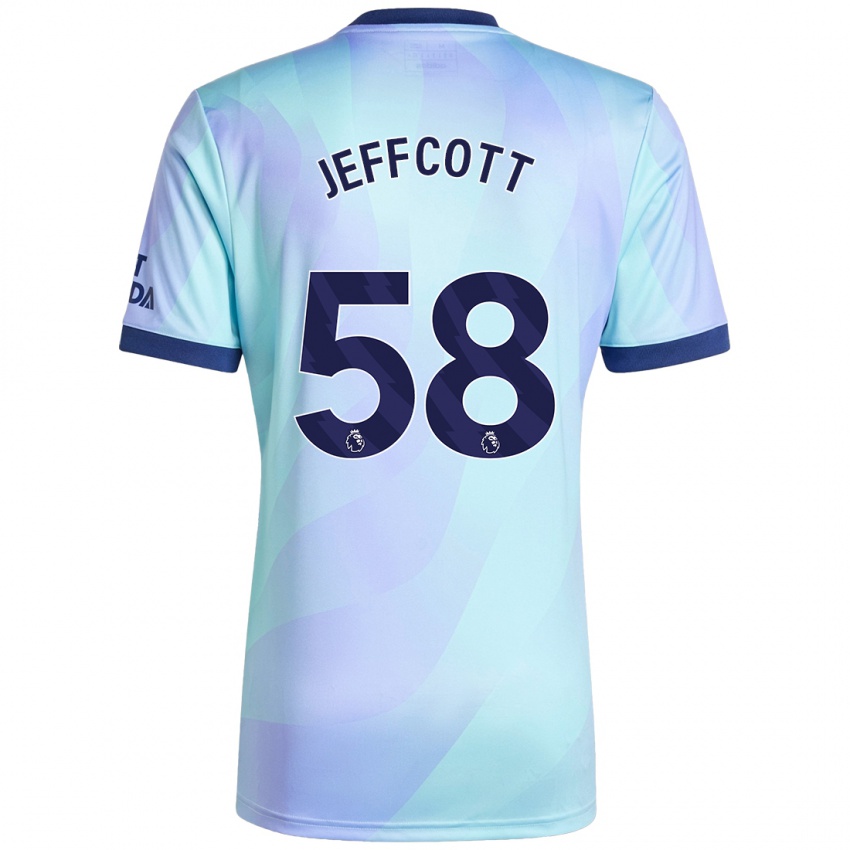 Niño Camiseta Henry Jeffcott #58 Agua Equipación Tercera 2024/25 La Camisa Perú