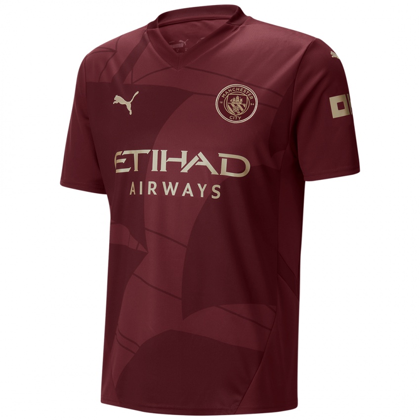 Niño Camiseta Phil Foden #47 Granate Equipación Tercera 2024/25 La Camisa Perú