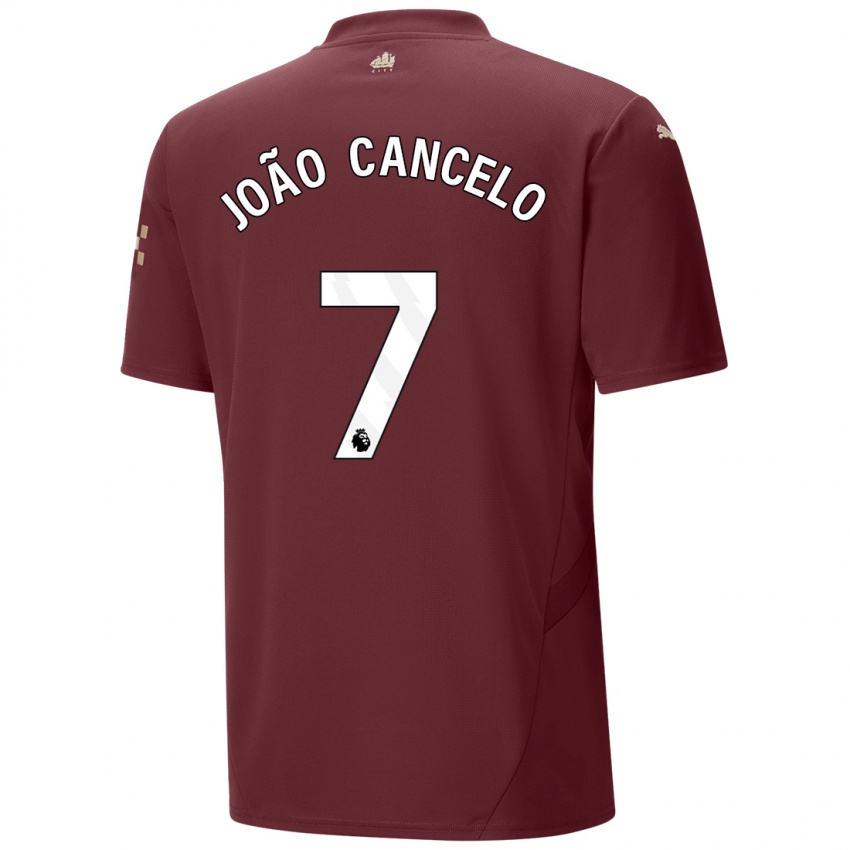 Niño Camiseta Joao Cancelo #7 Granate Equipación Tercera 2024/25 La Camisa Perú