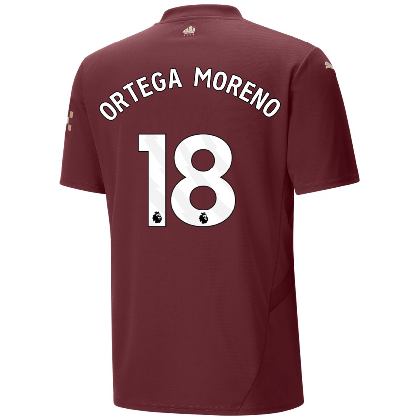 Niño Camiseta Stefan Ortega Moreno #18 Granate Equipación Tercera 2024/25 La Camisa Perú