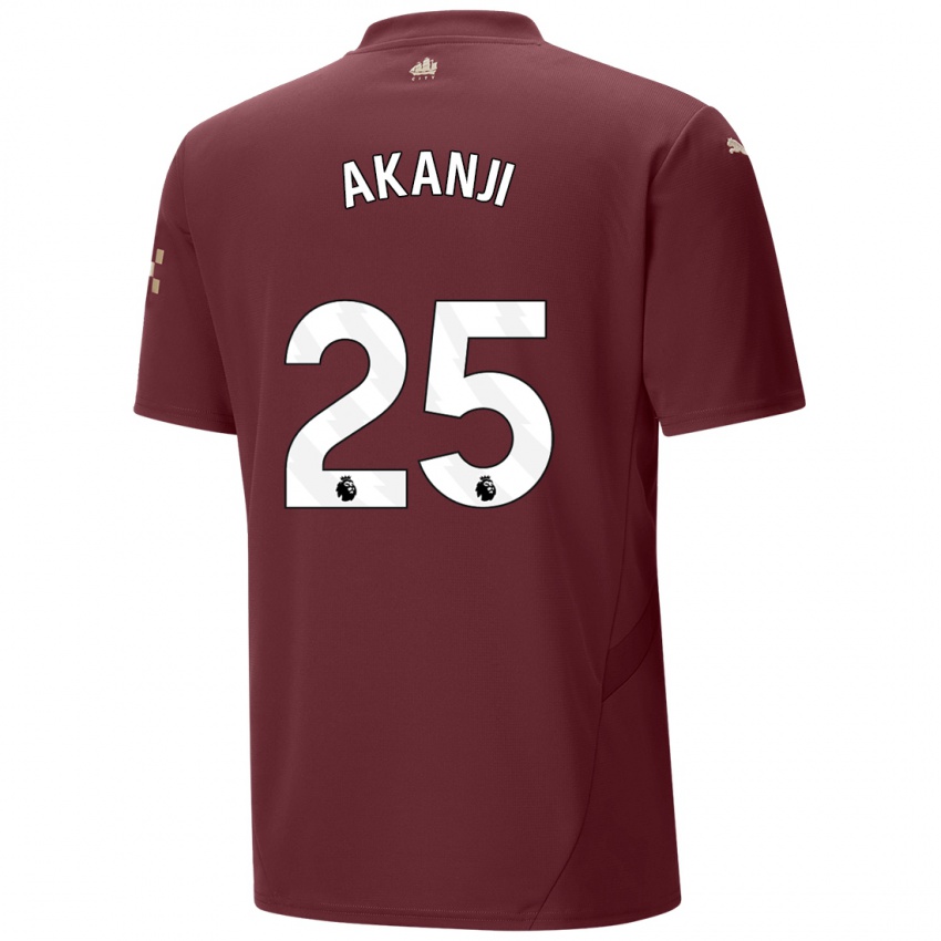 Niño Camiseta Manuel Akanji #25 Granate Equipación Tercera 2024/25 La Camisa Perú