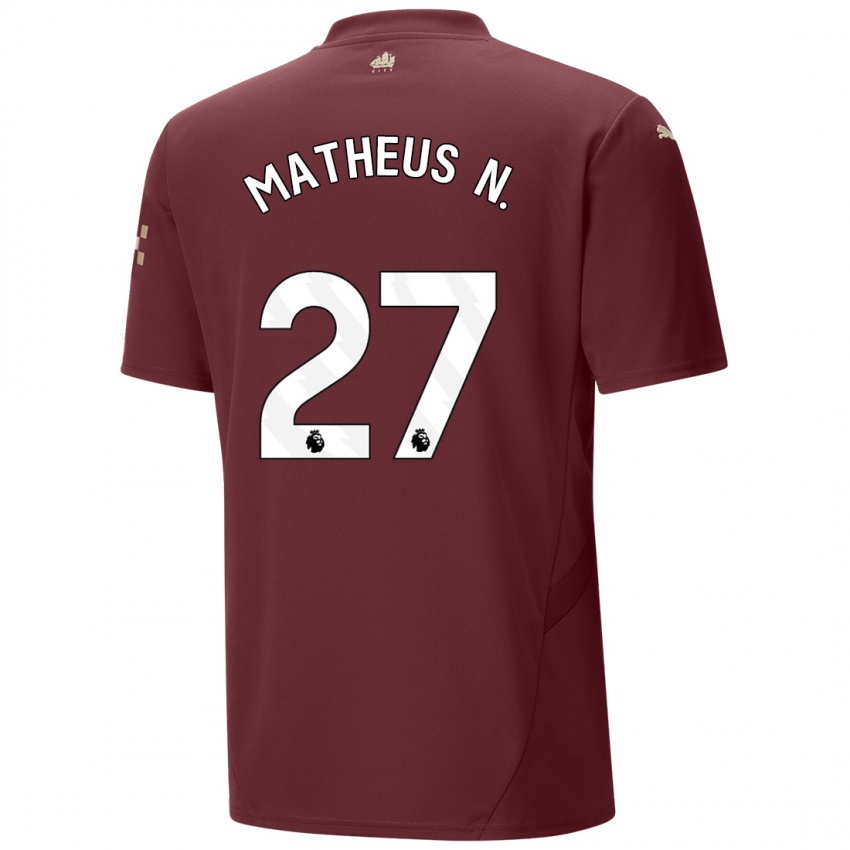 Niño Camiseta Matheus Nunes #27 Granate Equipación Tercera 2024/25 La Camisa Perú