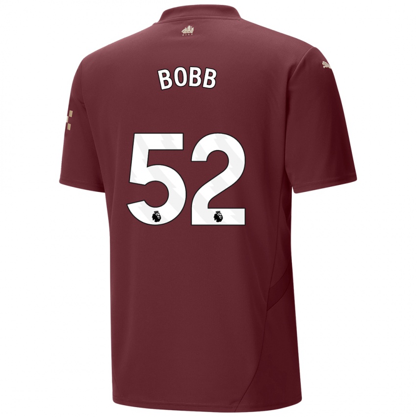 Niño Camiseta Oscar Bobb #52 Granate Equipación Tercera 2024/25 La Camisa Perú