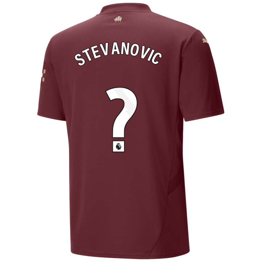 Niño Camiseta Filip Stevanovic #0 Granate Equipación Tercera 2024/25 La Camisa Perú