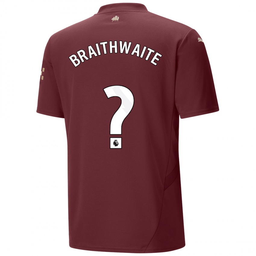 Niño Camiseta Kaden Braithwaite #0 Granate Equipación Tercera 2024/25 La Camisa Perú