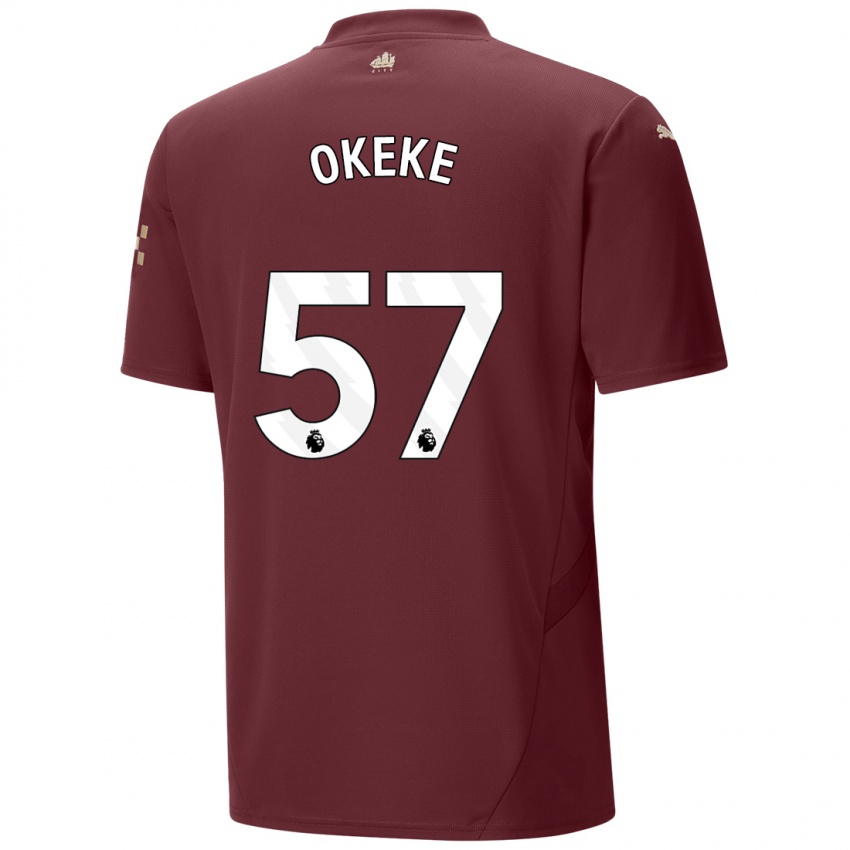 Niño Camiseta Michael Okeke #57 Granate Equipación Tercera 2024/25 La Camisa Perú