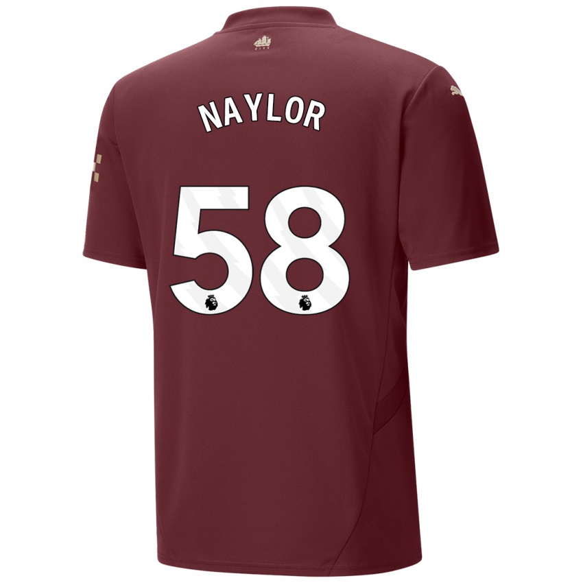 Niño Camiseta Seb Naylor #58 Granate Equipación Tercera 2024/25 La Camisa Perú