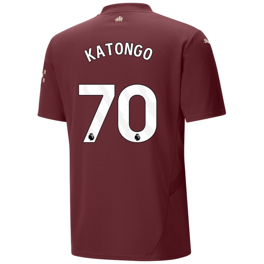 Niño Camiseta Jadel Katongo #70 Granate Equipación Tercera 2024/25 La Camisa Perú