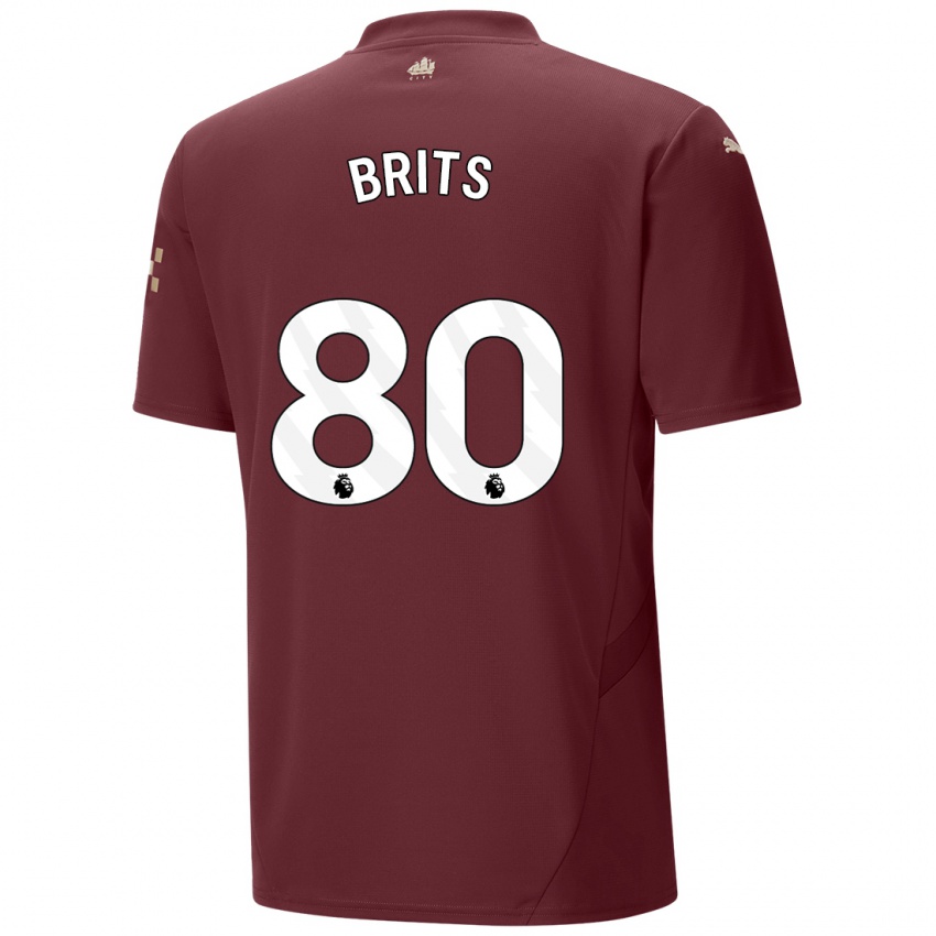 Niño Camiseta Spike Brits #80 Granate Equipación Tercera 2024/25 La Camisa Perú