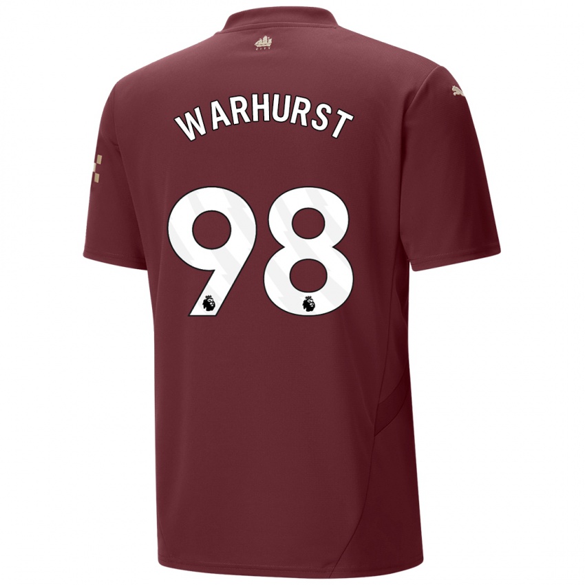 Niño Camiseta Matthew Warhurst #98 Granate Equipación Tercera 2024/25 La Camisa Perú