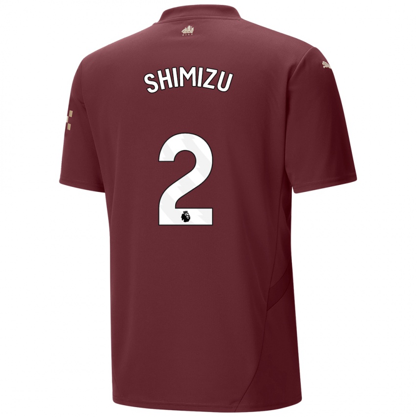 Niño Camiseta Risa Shimizu #2 Granate Equipación Tercera 2024/25 La Camisa Perú