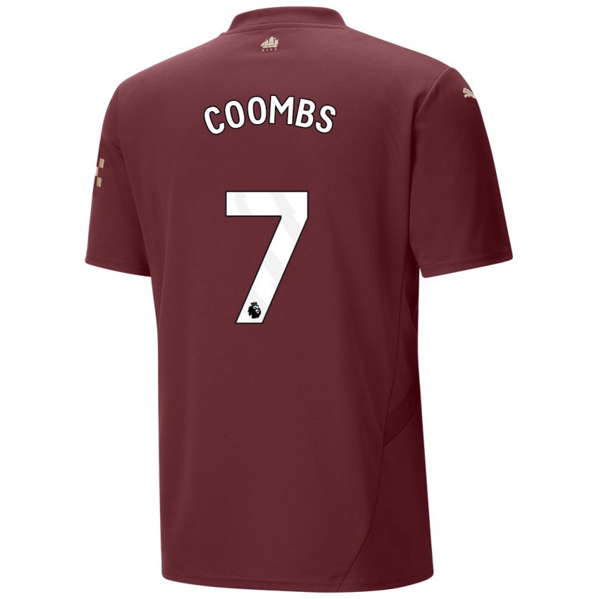 Niño Camiseta Laura Coombs #7 Granate Equipación Tercera 2024/25 La Camisa Perú