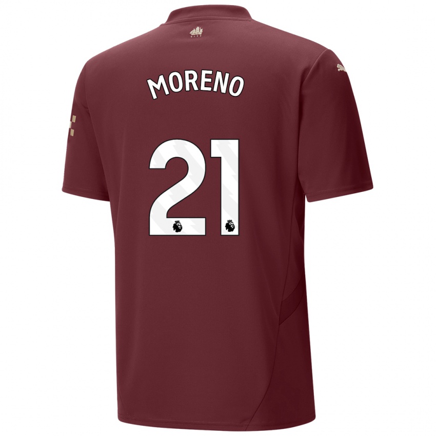 Niño Camiseta Marlos Moreno #21 Granate Equipación Tercera 2024/25 La Camisa Perú