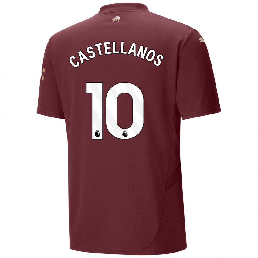 Niño Camiseta Deyna Castellanos #10 Granate Equipación Tercera 2024/25 La Camisa Perú