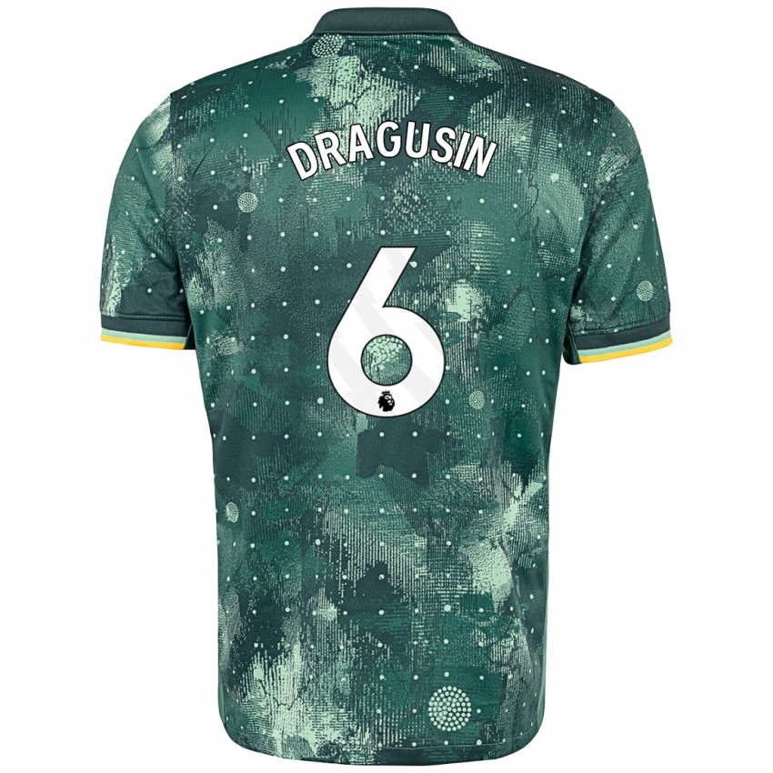 Niño Camiseta Radu Drăgușin #6 Verde Menta Equipación Tercera 2024/25 La Camisa Perú