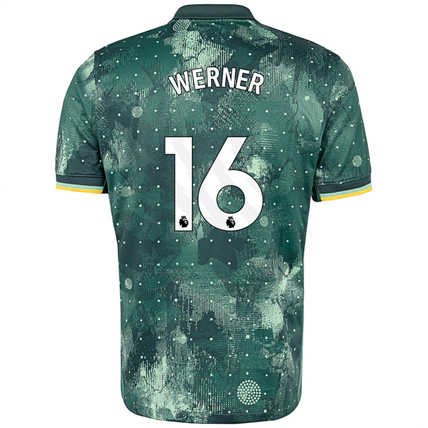 Niño Camiseta Timo Werner #16 Verde Menta Equipación Tercera 2024/25 La Camisa Perú