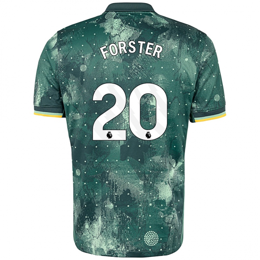 Niño Camiseta Fraser Forster #20 Verde Menta Equipación Tercera 2024/25 La Camisa Perú