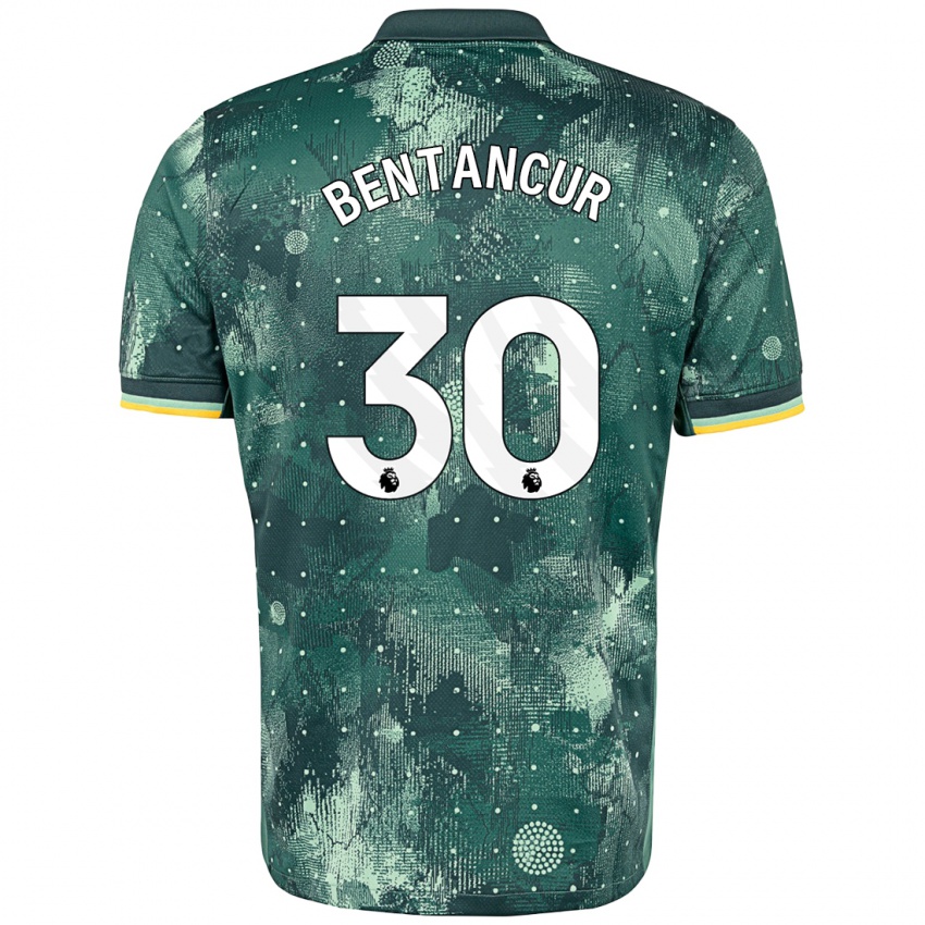 Niño Camiseta Rodrigo Bentancur #30 Verde Menta Equipación Tercera 2024/25 La Camisa Perú