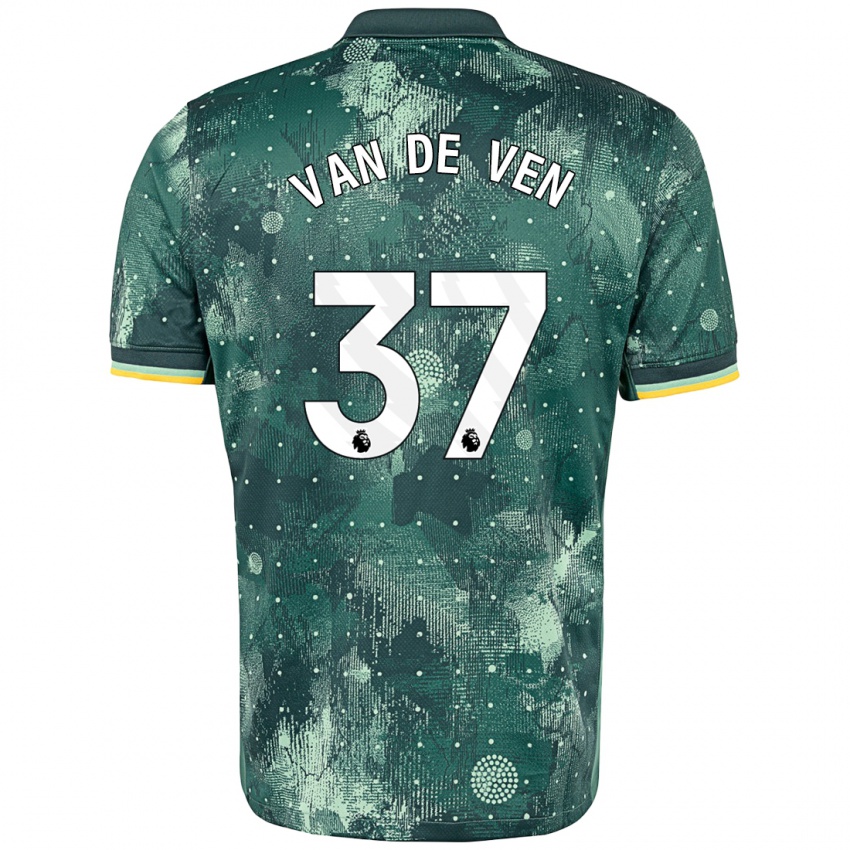 Niño Camiseta Micky Van De Ven #37 Verde Menta Equipación Tercera 2024/25 La Camisa Perú