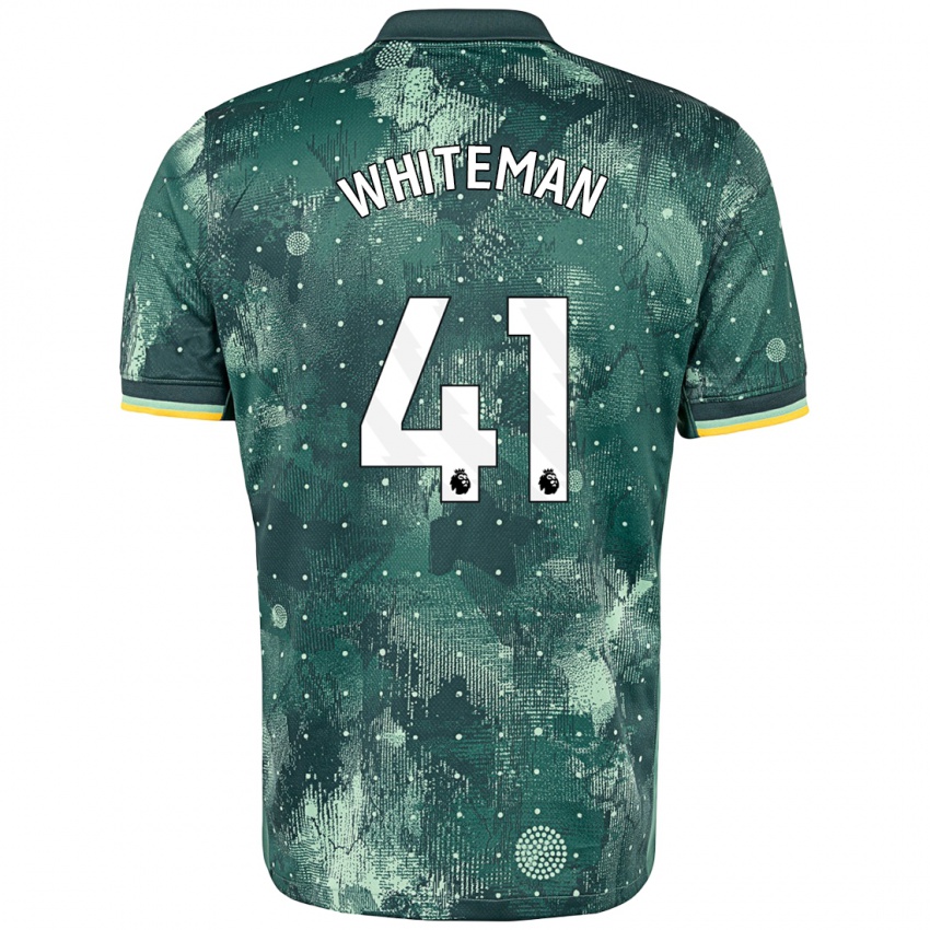 Niño Camiseta Alfie Whiteman #41 Verde Menta Equipación Tercera 2024/25 La Camisa Perú