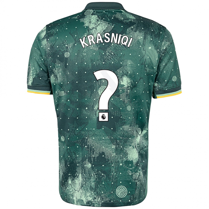 Niño Camiseta Elliot Krasniqi #0 Verde Menta Equipación Tercera 2024/25 La Camisa Perú