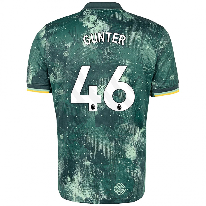 Niño Camiseta Luca Gunter #46 Verde Menta Equipación Tercera 2024/25 La Camisa Perú