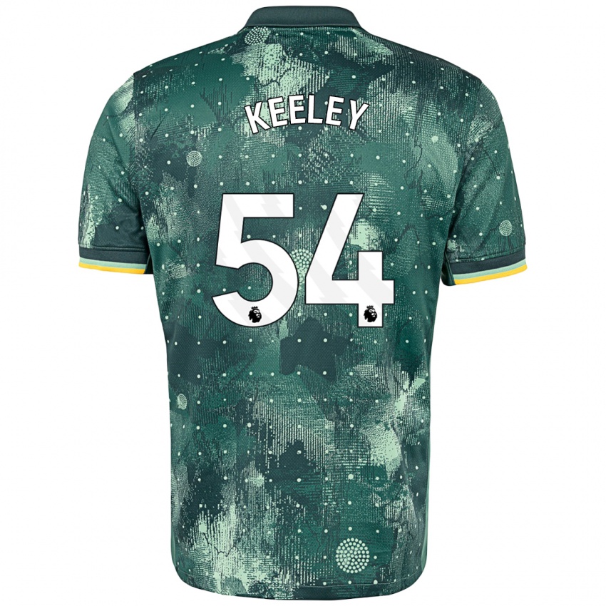 Niño Camiseta Josh Keeley #54 Verde Menta Equipación Tercera 2024/25 La Camisa Perú