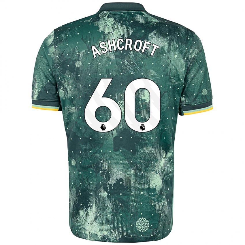 Niño Camiseta Tyrell Ashcroft #60 Verde Menta Equipación Tercera 2024/25 La Camisa Perú