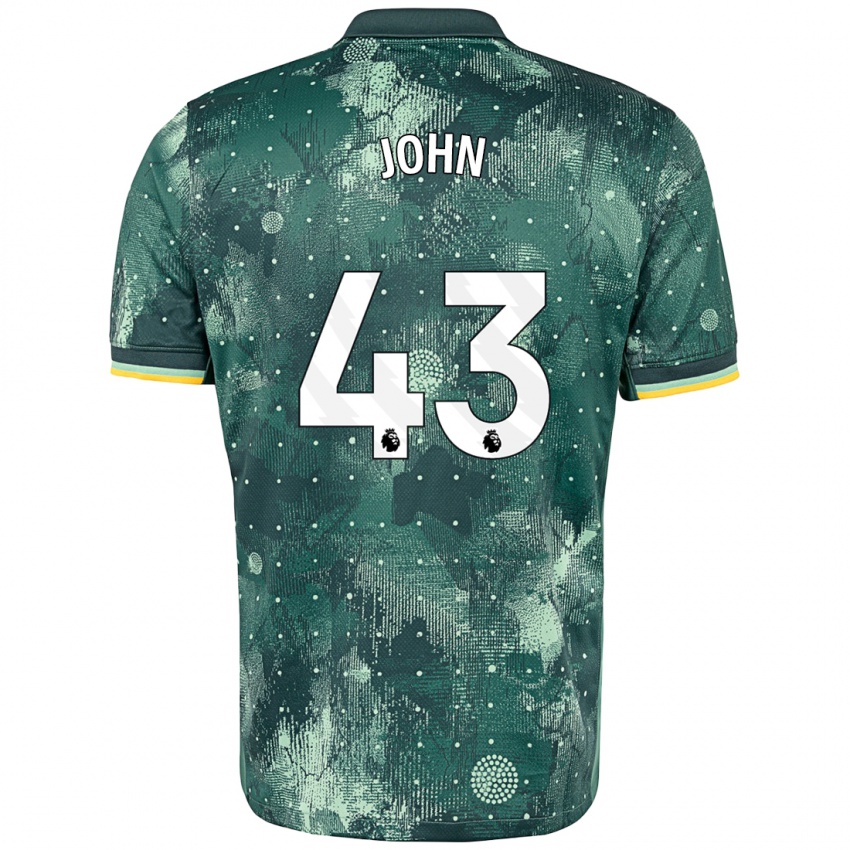 Niño Camiseta Nile John #43 Verde Menta Equipación Tercera 2024/25 La Camisa Perú