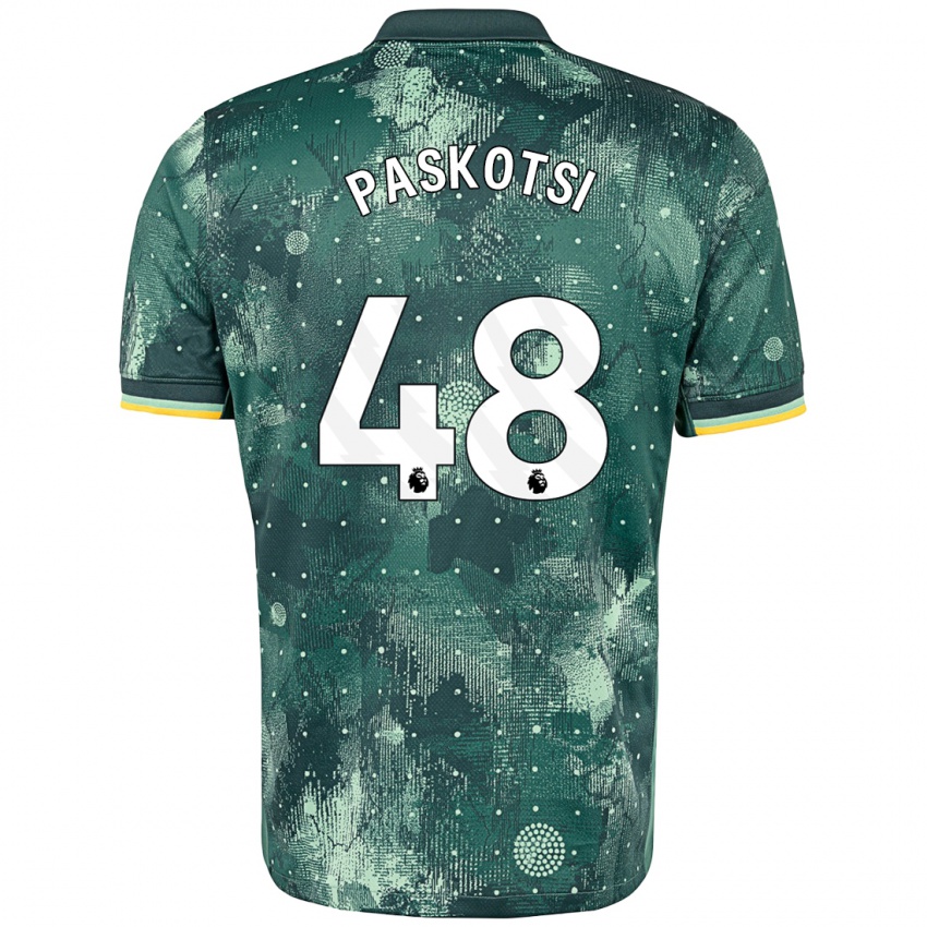 Niño Camiseta Maksim Paskotsi #48 Verde Menta Equipación Tercera 2024/25 La Camisa Perú